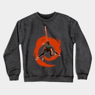 Aerialist, Orange Impact Crewneck Sweatshirt
